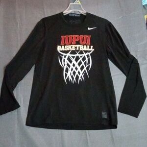 Nike Pro Dri Fit long sleeve Fitted top Size M Black Pre-owned